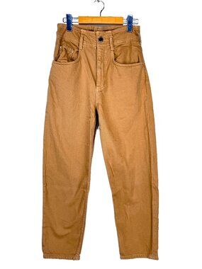 CLAUDIE PIERLOT 100% Cotton High Rise Straight Leg Butterscotch Jeans FR 34 US 2